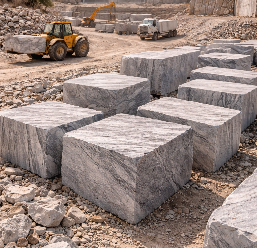 Processamento de rochas